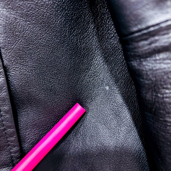 ATMOSPHÈRE – Black genuine leather jacket | Classic zip-up moto style | Medium * - Picture 10 of 10